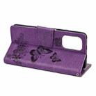For Xiaomi Poco F3 Butterflies Embossing Horizontal Flip Leather Case with Holder & Card Slots & Wallet(Purple) - 6