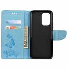 For Xiaomi Poco F3 Butterflies Embossing Horizontal Flip Leather Case with Holder & Card Slots & Wallet(Blue) - 4