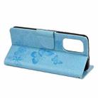 For Xiaomi Poco F3 Butterflies Embossing Horizontal Flip Leather Case with Holder & Card Slots & Wallet(Blue) - 6
