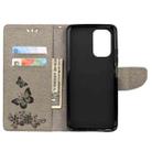For Xiaomi Poco F3 Butterflies Embossing Horizontal Flip Leather Case with Holder & Card Slots & Wallet(Grey) - 4
