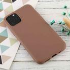 For iPhone 11 Pro Max Candy Color TPU Case(Brown) - 1