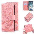 For OPPO A92S / Reno4 Z 5G Tiger Embossing Pattern Horizontal Flip Leather Case with Holder & Card Slots & Wallet(Pink) - 1