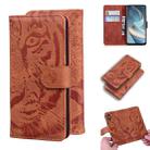 For OPPO A92S / Reno4 Z 5G Tiger Embossing Pattern Horizontal Flip Leather Case with Holder & Card Slots & Wallet(Brown) - 1