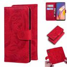 For OPPO Reno5 F Tiger Embossing Pattern Horizontal Flip Leather Case with Holder & Card Slots & Wallet(Red) - 1