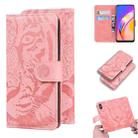 For OPPO A94 5G / F19 Pro Plus 5G Tiger Embossing Pattern Horizontal Flip Leather Case with Holder & Card Slots & Wallet(Pink) - 1