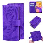 For OPPO Realme 8 / Realme 8 Pro Tiger Embossing Pattern Horizontal Flip Leather Case with Holder & Card Slots & Wallet(Purple) - 1