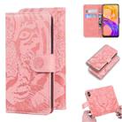 For OPPO Realme 8 / Realme 8 Pro Tiger Embossing Pattern Horizontal Flip Leather Case with Holder & Card Slots & Wallet(Pink) - 1