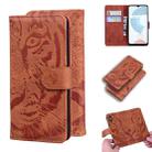 For OPPO Realme C21 Tiger Embossing Pattern Horizontal Flip Leather Case with Holder & Card Slots & Wallet(Brown) - 1