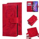 For OPPO Realme Narzo 30 Pro 5G Tiger Embossing Pattern Horizontal Flip Leather Case with Holder & Card Slots & Wallet(Red) - 1