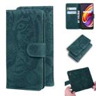 For OPPO Realme X7 Pro 5G Tiger Embossing Pattern Horizontal Flip Leather Case with Holder & Card Slots & Wallet(Green) - 1