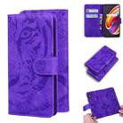 For OPPO Realme X7 Pro 5G Tiger Embossing Pattern Horizontal Flip Leather Case with Holder & Card Slots & Wallet(Purple) - 1