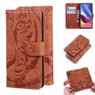 For Xiaomi Redmi K40 / K40 Pro / Poco F3 Tiger Embossing Pattern Horizontal Flip Leather Case with Holder & Card Slots & Wallet(Brown) - 1