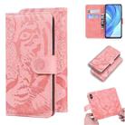 For Xiaomi Mi 11 Lite Tiger Embossing Pattern Horizontal Flip Leather Case with Holder & Card Slots & Wallet(Pink) - 1