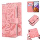 For Xiaomi Mi 11 Pro Tiger Embossing Pattern Horizontal Flip Leather Case with Holder & Card Slots & Wallet(Pink) - 1