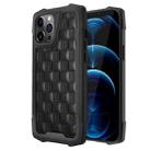 For iPhone 12 Pro Max 3D Embossed PU + PC + TPU Skidproof Shockproof Case(Black) - 1
