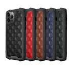 For iPhone 12 / 12 Pro 3D Embossed PU + PC + TPU Skidproof Shockproof Case(Red) - 2