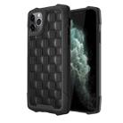 For iPhone 11 Pro Max 3D Embossed PU + PC + TPU Skidproof Shockproof Case (Black) - 1