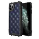 For iPhone 11 Pro 3D Embossed PU + PC + TPU Skidproof Shockproof Case (Blue) - 1