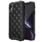 For iPhone XR 3D Embossed PU + PC + TPU Skidproof Shockproof Case(Black) - 1