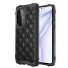 For Huawei P50 3D Embossed PU + PC + TPU Skidproof Shockproof Case(Black) - 1