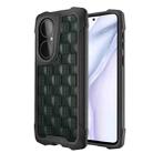 For Huawei P50 3D Embossed PU + PC + TPU Skidproof Shockproof Case(Green) - 1
