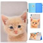 For iPad 10.2 2021 / 2020 / 2019 Colored Drawing Horizontal Flip Leather Case with Holder & Card Slots & Pen Slot & Sleep / Wake-up Function(Cute Cat) - 1