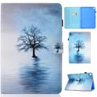 For iPad 10.2 2021 / 2020 / 2019 Colored Drawing Horizontal Flip Leather Case with Holder & Card Slots & Pen Slot & Sleep / Wake-up Function(Tree in Water) - 1