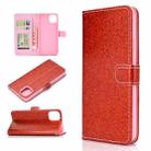 For Samsung Galaxy A22 5G Glitter Powder Horizontal Flip Leather Case with Card Slots & Holder & Photo Frame & Wallet(Red) - 1