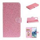 For Xiaomi Redmi Note 10 Pro Glitter Powder Horizontal Flip Leather Case with Card Slots & Holder & Photo Frame & Wallet(Pink) - 1