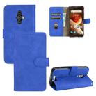 For Blackview BV6600 Solid Color Skin Feel Magnetic Buckle Horizontal Flip Calf Texture PU Leather Case with Holder & Card Slots & Wallet(Blue) - 1