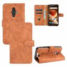 For Blackview BV6600 Solid Color Skin Feel Magnetic Buckle Horizontal Flip Calf Texture PU Leather Case with Holder & Card Slots & Wallet(Brown) - 1