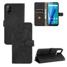 For Oukitel C23 Pro Solid Color Skin Feel Magnetic Buckle Horizontal Flip Calf Texture PU Leather Case with Holder & Card Slots & Wallet(Black) - 1