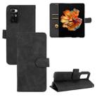 For Xiaomi Mi Mix Fold Solid Color Skin Feel Magnetic Buckle Horizontal Flip Calf Texture PU Leather Case with Holder & Card Slots & Wallet(Black) - 1