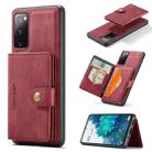 For Samsung Galaxy S20 FE JEEHOOD Retro Magnetic Detachable Protective Case with Wallet & Card Slot & Holder(Red) - 1