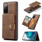 For Samsung Galaxy S20 FE JEEHOOD Retro Magnetic Detachable Protective Case with Wallet & Card Slot & Holder(Brown) - 1