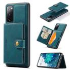For Samsung Galaxy S20 FE JEEHOOD Retro Magnetic Detachable Protective Case with Wallet & Card Slot & Holder(Blue) - 1