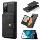 For Samsung Galaxy S20 FE JEEHOOD Retro Magnetic Detachable Protective Case with Wallet & Card Slot & Holder(Black) - 1