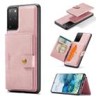 For Samsung Galaxy S20+ JEEHOOD Retro Magnetic Detachable Protective Case with Wallet & Card Slot & Holder(Pink) - 1