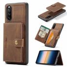 For Sony Xperia 10 III JEEHOOD Retro Magnetic Detachable Protective Case with Wallet & Card Slot & Holder(Brown) - 1