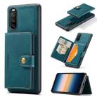 For Sony Xperia 10 III JEEHOOD Retro Magnetic Detachable Protective Case with Wallet & Card Slot & Holder(Blue) - 1