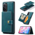 For Xiaomi Redmi K40 JEEHOOD Retro Magnetic Detachable Protective Case with Wallet & Card Slot & Holder(Blue) - 1