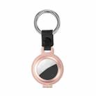 Shockproof Anti-scratch Aluminum Alloy Case Cover with Keychain Ring Loop For AirTag(Rose Gold) - 1