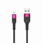 TOTUDESIGN BL-012 Dyson Series 3A USB to 8 Pin Silicone Data Cable for iPhone, iPad, Length: 1.2m(Purple Red) - 1