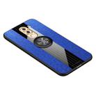 For Huawei Honor 6X XINLI Stitching Cloth Textue Shockproof TPU Protective Case with Ring Holder(Blue) - 1