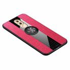For Huawei Honor 6X XINLI Stitching Cloth Textue Shockproof TPU Protective Case with Ring Holder(Red) - 1