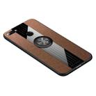 For Huawei Honor 7C / Enjoy 8 XINLI Stitching Cloth Textue Shockproof TPU Protective Case with Ring Holder(Brown) - 1