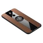 For Huawei Maimang 6 XINLI Stitching Cloth Textue Shockproof TPU Protective Case with Ring Holder(Brown) - 1