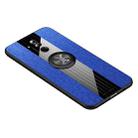 For Huawei Mate 20 Lite / Maimang 7 XINLI Stitching Cloth Textue Shockproof TPU Protective Case with Ring Holder(Blue) - 1