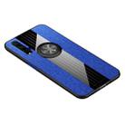 For Huawei Honor 20 XINLI Stitching Cloth Textue Shockproof TPU Protective Case with Ring Holder(Blue) - 1