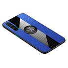 For Huawei Honor 20 Pro XINLI Stitching Cloth Textue Shockproof TPU Protective Case with Ring Holder(Blue) - 1